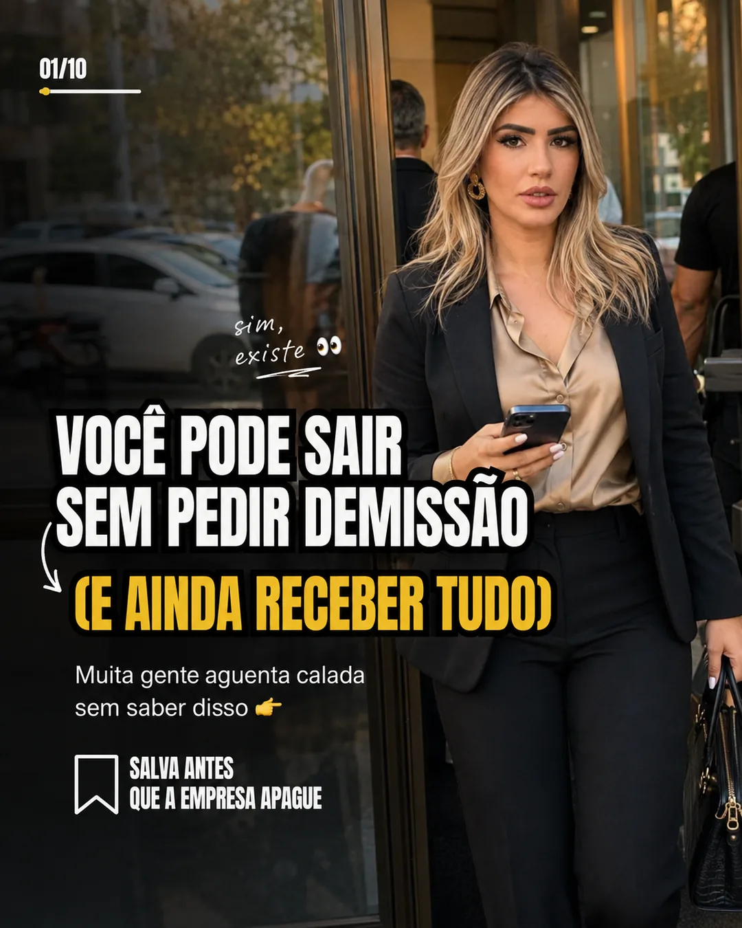 Capa do carrossel Você pode sair sem pedir demissão e ainda receber tudo, Natália Góis