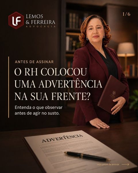 ASSINAR UMA ADVERTÊNCIA NÃO DEVE SER UM ATO AUTOMÁTICO